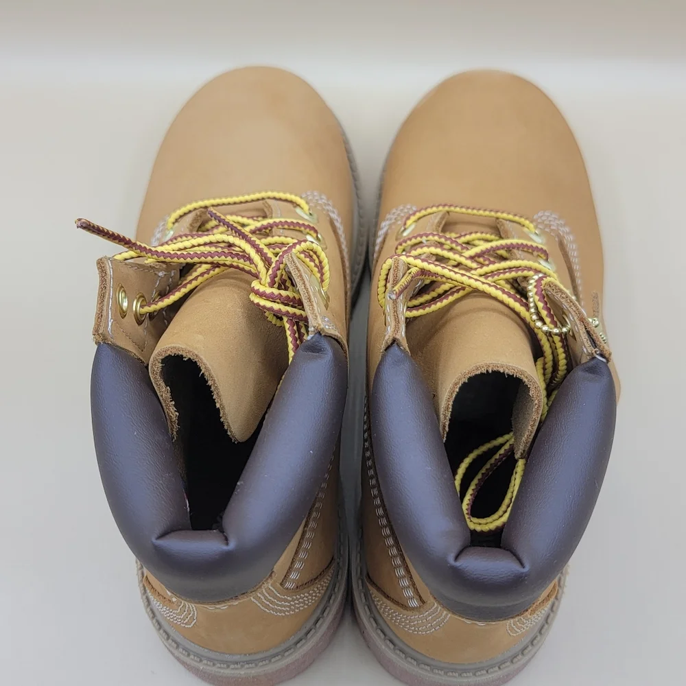 Timberland Premium 6 Inch Waterproof Wheat Boots Youth Kids Size 3 M New W/Box
